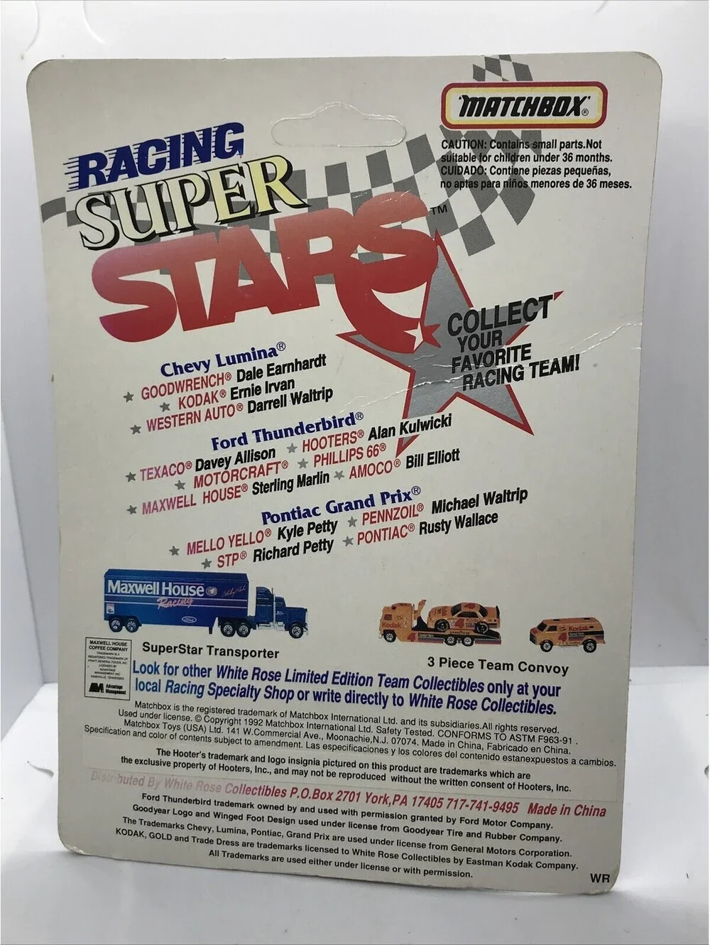 Matchbox 1992 racing
